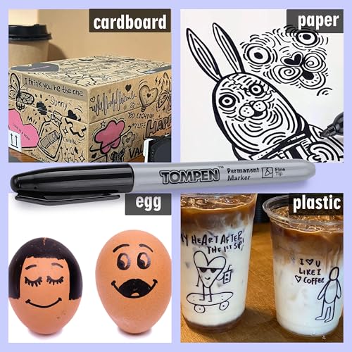 Black Permanent Markers Bulk Fine Tip 500 Pack,Use for Halloween,Waterproof Permanent Marker Pens with Quick Drying on Wood,Plastic,Paper,Metal,Mirror for Office School Classroom Home