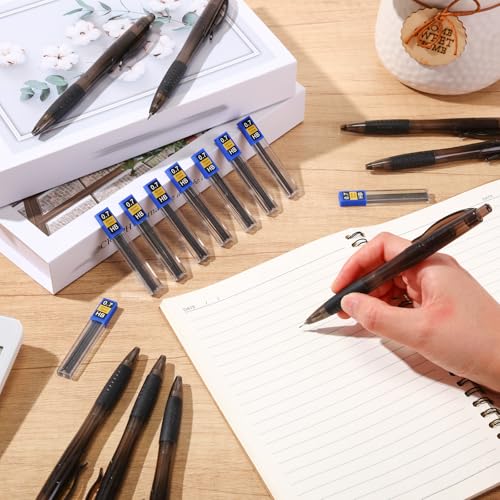 MotiMind 240 Pcs 0.7mm Mechanical Pencils Bulk Set Include 120 Black Mechanical Pencil 120 HB Lead Refills for Art Office Classroom School Student Writing Drawing Sketching Supplies