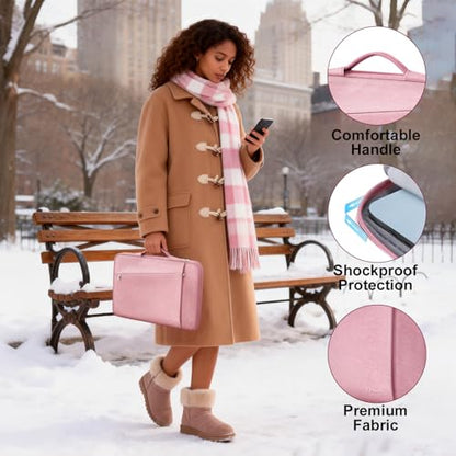 Ferkurn Laptop Case Sleeve for Men Women Chromebook Case Compatible with MacBook Air/Pro Lenovo Surface HP Dell ASUS Acer, 15.6 inch, Pink - color: Pink, size: 15.6 inch