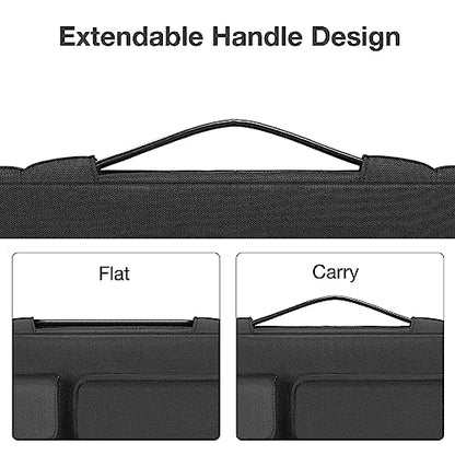 MOSISO 360 Protective Laptop Case 15 inch, Laptop Sleeve | Compatible with MacBook Air M5 M4 M3 M2 2026-2023,Side Open Bag with 2 Raised&1 Flapover Pockets, Black - color: Black, size: 15 inch