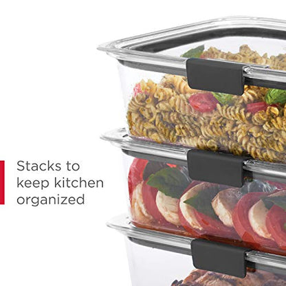 Rubbermaid Brilliance BPA-Free Airtight Food Storage Containers, 24-Piece Set, Easy for Meal Prep, Lunch & Leftovers - size: 24-Piece