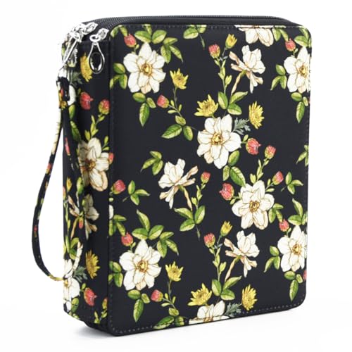 YOUNGCOL 120 Slots Colored Pencil Case Color Pencil Organizer Storage Large Capacity Pencil Case (Black + Retro Flower) - color: Black + Retro Flower, size: 120 Slots