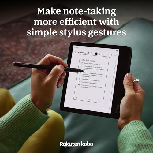 Kobo Stylus 2 | Mark Up, Write Notes and Make Highlights | Rechargeable via USB-C |Compatible with 7" Libra Colour eReader & Kobo Sage eReader (White)