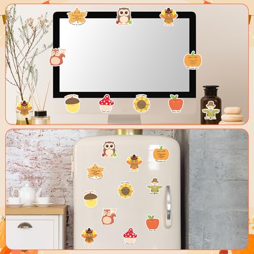 Xqumoi 30 Pack Welcome Fall Sticky Notes - Total 600 Sheets - Thanksgiving Turkey Pumpkin Scarecrow Self Sticky Writing Memo Pads for Autumn Party Favors Office School Supplies Goodies Bag Filler - style: Fall