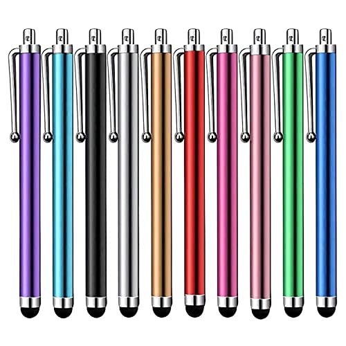 Stylus Pen [10 Pack] Universal Capacitive Touch Screen Pens for Tablets, iPad mini, iPad Pro, iPad Air, Smartphones, Samsung Galaxy - Multiple Colors - color: 10Color