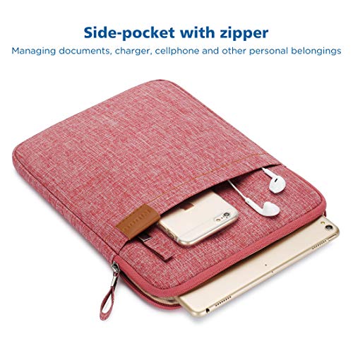 NIDOO iPad Sleeve 10.2" 10.9" / 10.5" 11" New iPad Pro M2 / 10.9" iPad Air 5th Generation Carrying Case Vertical Bag, Tablet Sleeve 10 inch for 10.5" Surface Go 3 / Samsung Galaxy Tab Laptop Cover - color: Red, size: 10" Tablet / 9.7"-11" iPad