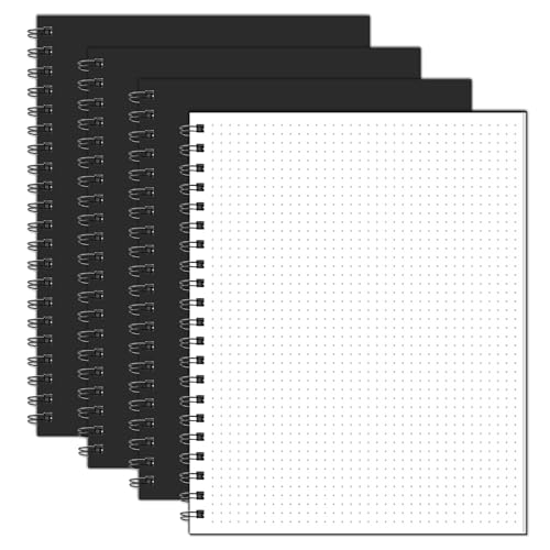 Bullet Dotted Spiral Notebook 8.5" x 11" A4 Large Dot Grid Journal, 100 GSM Thick Dot Paper,160 Pages Journaling Notebooks for Writing Drawing Women Men Work School Supplies - style: Dotted