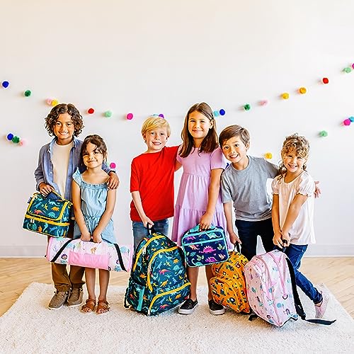 Wildkin Two Compartment Lunch Bag, Holographic | Two compartments keep lunch and snacks separate, PEVA-lined main section, ages 5+ — clean solid colors - color: Holographic