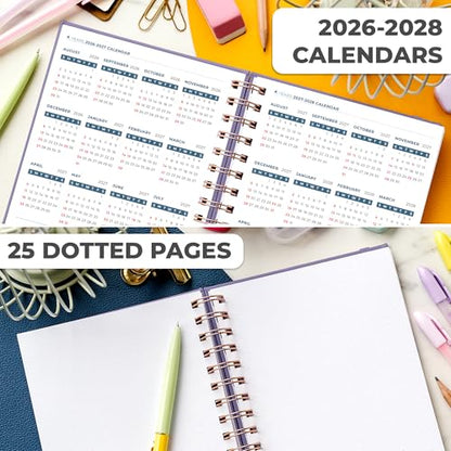 Clever Fox Academic Student Planner 2026-2027 – Hardcover Spiral-Bound Planner for School & College with Weekly & Monthly Calendar (Lavender) - color: Lavender