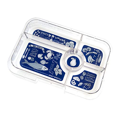 Yumbox Tapas Leakproof Bento Box, 5 Compartments, Antibes Blue | Large Capacity Design | Removable Compartment Tray | Easy-Open Single Latch | Ideal for Teens & Adults | Dishwasher-Safe Tray - color: Antibes Blue