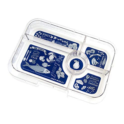 Yumbox Tapas Leakproof Bento Box, 5 Compartments, Antibes Blue | Large Capacity Design | Removable Compartment Tray | Easy-Open Single Latch | Ideal for Teens & Adults | Dishwasher-Safe Tray - color: Antibes Blue