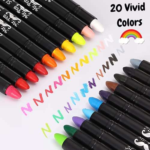 Mr. Pen- Gel Crayons, 20 Pack, Twistable, Non-Toxic | Coloring Crayons for Kids & Adults, Smooth Drawing Sticks for Art, Blending, Crafts & Creative Projects