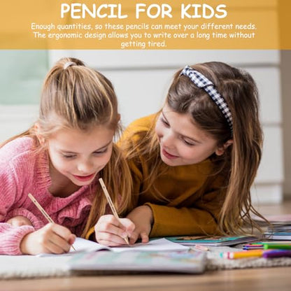 Hexagonal Wooden Pencils, 50pcs Hb Erasable Writing and Drawing Pencils with Erasers, Eco-friendly School Supplies for Students and Classroom Use