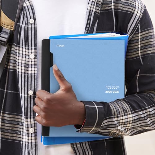 Five Star Planner 2026-2027 Weekly & Monthly Academic 12-Month July-June Advance Student Planner + Study App, 8-1/2" x 11", Blue (CAW65920) - color: Blue, size: Letter (8.5 x 11 inches), style: 2026-2027
