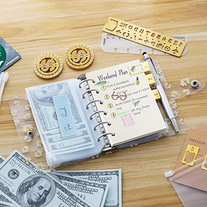 A7 Planner Refill,4 Packs per Set, Line Paper, A7 Binder Refills 6 Ring with Label Stickers Gift,Mini Binder Refills,6 hole/100gsm Thick Paper/4.84 x 3.23'', Harphia - color: Line