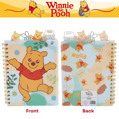 Winnie the Pooh Tab Journal Notebook, Spiral Bound, 96 Lined Pages, 8 x 7 inches - style: Winnie the Pooh