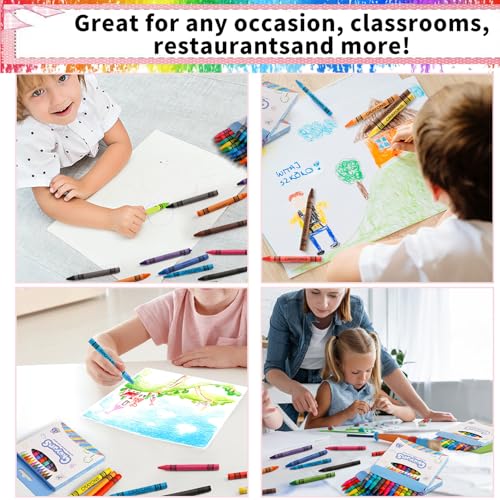Bulk Crayons, 30 Boxes of 12 Packs Color Crayons, Crayon Bulk, Crayon Individual Packs for Party Favors Restaurants Home Office Supplies(12 Colors)