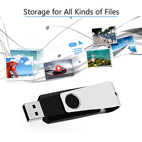 KEXIN 128GB Flash Drive 5 Pack USB 2.0 Thumb Drive USB Drive Memory Stick, Black - size: 128 GB USB 2.0, style: 5 Pack