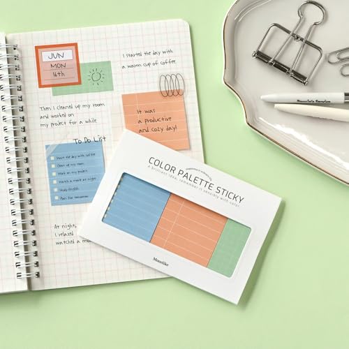 Monolike Color Palette Sticky Plan 30p Series. 2 A Set 4P - Self-Adhesive Memo Pad 30 Sheets - color: Plan 30p Series. 2 a