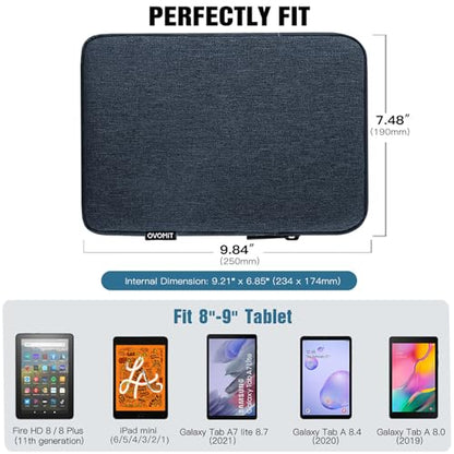 TiMOVO 8-9 Inch Tablet Sleeve with Pockets, Space Gray | Fit iPad mini 7 (A17 Pro, 2024) / mini 6 (8.3", 2021) / 5/4/3/2/1, Portable Protective Carrying Bag Case - color: Space Gray, size: 8-9 Inch