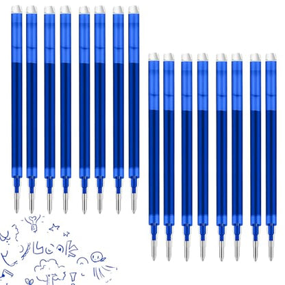 0.7 mm Erasable Gel Ink Pen Refills Compatible with Frixion Friction, Smooth Writing Multicolor Retractable Fine Point Pen Refill for School Office Home Art (Blue, 16) - style: Blue