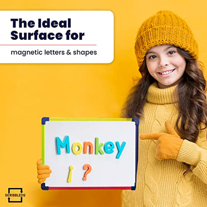 Small White Board Dry Erase Board for Kids Portable 9"x12" Lapboard Travel Drawing Magnetic Mini Whiteboard for Students Teachers School Supplies Small Dry Erase Board for Kids 4 Markers Included - style: Set of 1 Board & 4 Markers