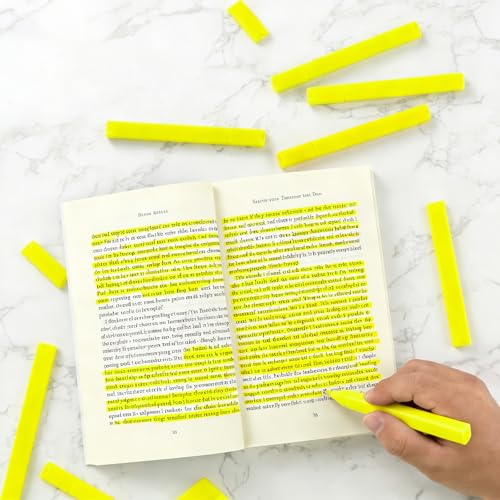 konket- Aesthetic Bible Highlighters No Bleed, Cute Pastel Highlighters, 12 pcs Chisel Tip for journaling supplies(Yellow)