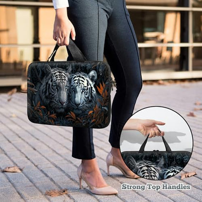Laptop Sleeve Case Bag 15 inch, White Tiger Slim Carrying Case Durable Handbag Travel Laptop Bag for 15 inch MacBook Air M3/M2/15 Pro/Surface Laptop 7/6/5/4/3/ Dell XPS 15 Plus - color: White Tiger, size: 15 Inch