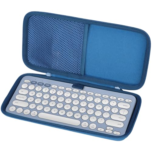 Lebakort Hard Case Compatible with Logitech Pebble Keys 2 K380s K380 Keyboard (Classic Blue Case) - color: Classic Blue Case
