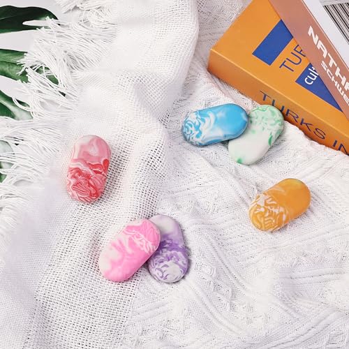 Mr. Pen- Erasers, 24 Pack, Vibrant Colors, Marble Pencil Eraser | Cute Eraser for kids, Big Erasers for Pencils