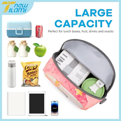 NEW TILAMI Kids Lunch Bag Double Insulated for tilami Rolling Backpack Girls Boys forTravel School Picnic, Lovely Stars - color: Lovely Stars