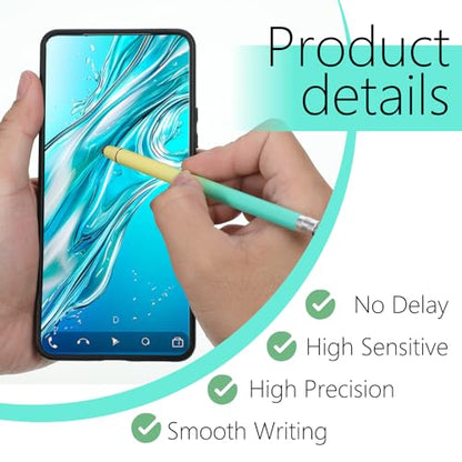 6 Pcs Stylus Pens for Touch Screens, Tablet Pens with Precision Double Fiber Tips Sensitive 2 in 1 Stylus Pen for Pad Tablets Smartphones Touch Screen