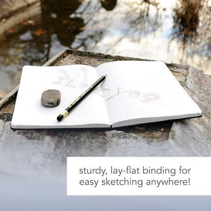 Canson Artist Series Sketch Book, Hardbound, 5.5x8.5 inches, 108 Sheets - Lay Flat Art Notebook - size: 5.5"X8.5"