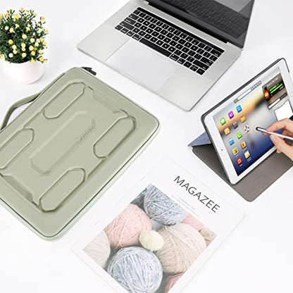 DOMISO 17 inch Laptop Sleeve with Handle Shockproof Computer Bag Waterproof EVA Protective Carrying Case for 17.3" MSI GS73VR Stealth Pro/HP Envy 17/LG Gram 17"/ROG Strix GL702VS, Mint Green - color: Mint Green, size: 17.3 inch
