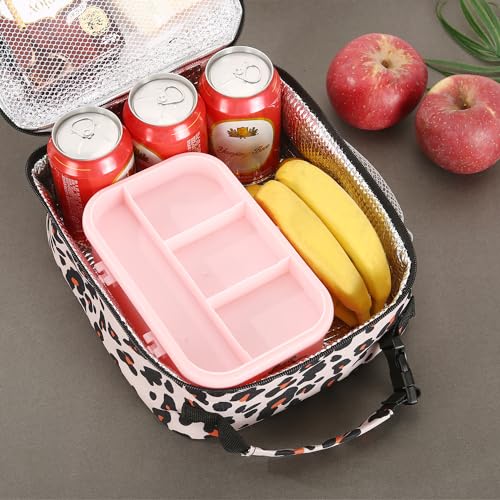 Lovoeo Lunch box Lunch bag for men women Insulated Lunchbox Lunch bags for Work Picnic Travel (Leopard) - color: Leopard