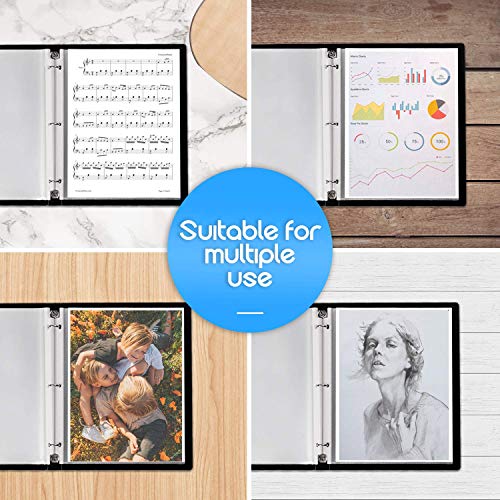 KTRIO Sheet Protectors 8.5 x 11 Inches Clear Page Protectors for 3 Ring Binder 50 Pack, Heavyweight Sheet Protectors 8.5 x 11 Inches 3 Mil Top Loading Letter Size, 30 Pack
