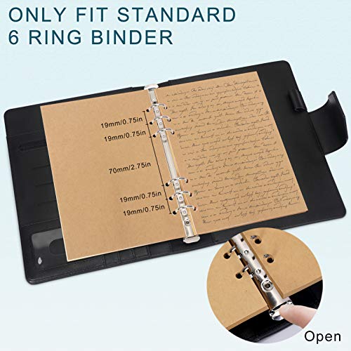 A5 Refill Paper, [3 Pack] Toplive 100GSM Thick Refillable 6 Hole Filler Inserts - 135 Sheets (270 Pages) for 6 Ring Binder Journal Notebook, Kraft - style: 3Pack Kraft Blank
