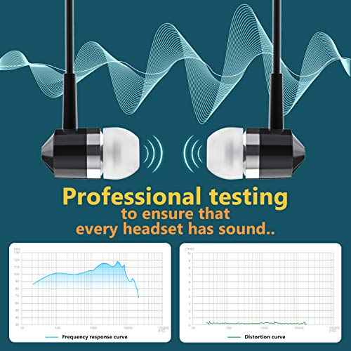 Wired Earbuds Bulk Wired Earphones Mixed Colors 10 Packs Compatible with iPhone Smartphone Computer Laptop MP3 School Classroom 3.5mm Connectivity Ear Buds Headphones