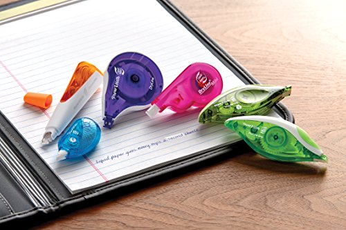 Paper Mate Liquid Paper DryLine Grip Correction Tape | Pink & Blue | 2 Count