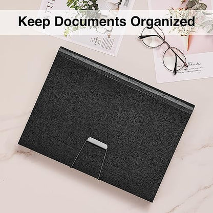 Staples Reinforced Expanding File, 7‑Pocket Accordion Organizer, Letter Size, Durable Poly Construction, Black – Ideal for Office & School Filing