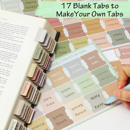 DazSpirit Bible Journaling Kit, Bible Study Supplies Set for Women & Men | 12 Pastel No Bleed Highlighters and 5 Black Pens & Laminated Tabs, Bible Essentials, Christian Gifts - color: Highlighters + Black Pens + Tabs