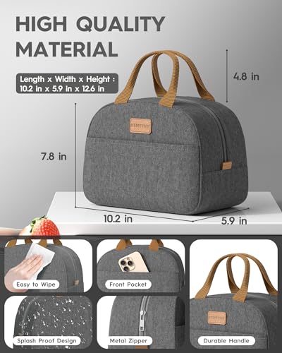 KEMETHY Adults Bento Lunch Box Set with Thermo Bag, 74oz Stackable Leak-proof 3-tiers Bento Box, Built-in Utensil and Sauce Container for Work, School, Dining Out (Gray) - color: Misty Grey