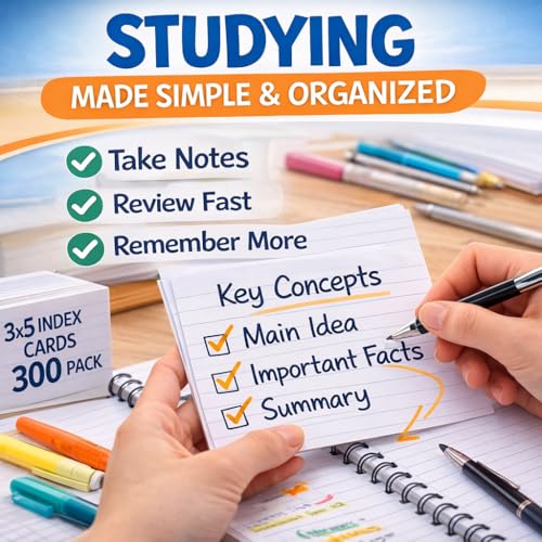 WritePads Index Cards Bulk Heavy Weight Lined Flash Index Card Wide Ruled Study Cards Blank Back Bulk Pack of 2400 Notecards (24pk of 100) for Studying School Home Office Made in USA(3x5) - color: White 3x5-24 Pack