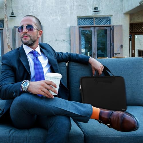 Laptop Sleeve Bag 15.6 Inch, Durable Traveling Briefcase Handle Bag & with Extra Pockets, Computer Protective Case Compatible for 15 15.6 inch HP, Dell, Acer, Asus, Black - color: Black, size: 15.6 inch