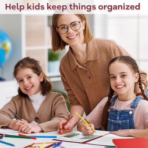 Henoyso 48 Pcs Plastic Take Home Folders with 2 Pockets Parent Teacher Classroom Communication Homework Folder for Students Parent Teacher Connector(Dark Red) - color: Dark Red