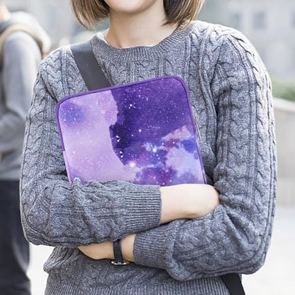 MoKo 9-11 Inch Tablet Sleeve Bag Carrying Case Fits New 11inch iPad Air M4, iPad A16 2025, iPad Pro 11 M4, Air 5/4/3, iPad 10/9/8th Gen, Tab S8/S9 11", Tablet Carrying Case, Purple Starry Sky - color: Purple Starry Sky, size: 9-11 inch