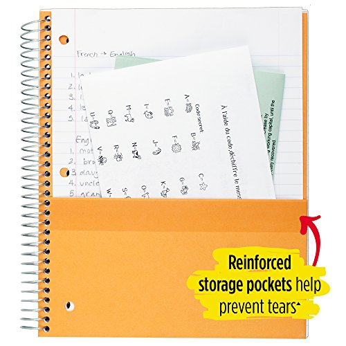 Five Star Spiral Notebooks, 1 Subject, Wide Ruled Paper, 100 Sheets, 10-1/2" x 8", Red, Black, Blue, 3 Pack (73059) - style: Primary