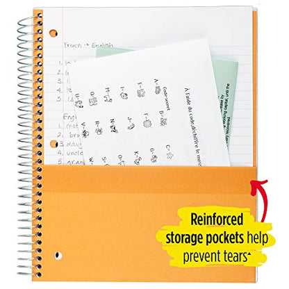 Five Star Spiral Notebooks, 1 Subject, Wide Ruled Paper, 100 Sheets, 10-1/2" x 8", Red, Black, Blue, 3 Pack (73059) - style: Primary