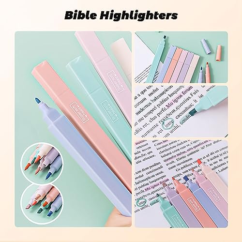Bible Study Supplies,Christian Gifts for Women,Bible Accessories with Bible Highlighters,Multi Color Ballpoint Pen,Transparent Sticky Notes,Tabs and Christian Stickers,Annotation Supplies for Women