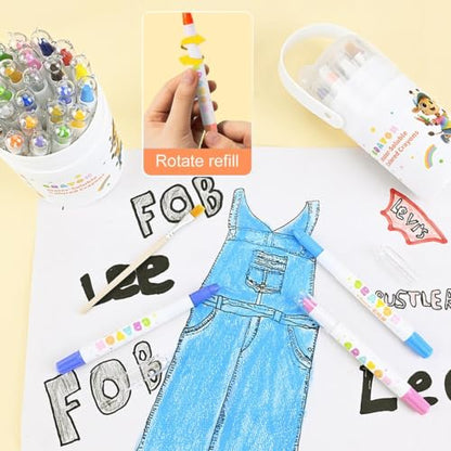Twist Crayons for Kids 36 Pieces Safe Multifunctional Washable Easy-Grip | Kids Crayons Coloring Supplies for Prechoolers Kindergarten Students Boys Girls Children Teen Daughter